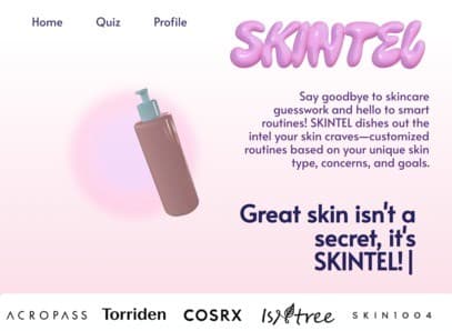 Screenshot of skintel